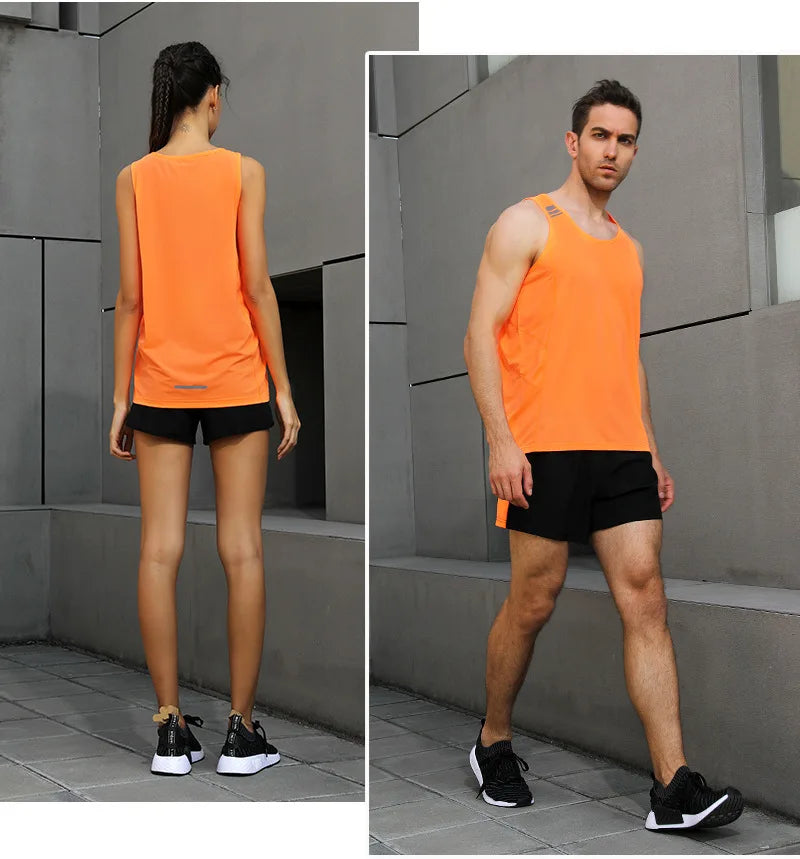Universal Men women Running Vest Gym Sleeveless Shirt Summer Slim Tank Men Sport Vest Top New Workout Training Man Singlet