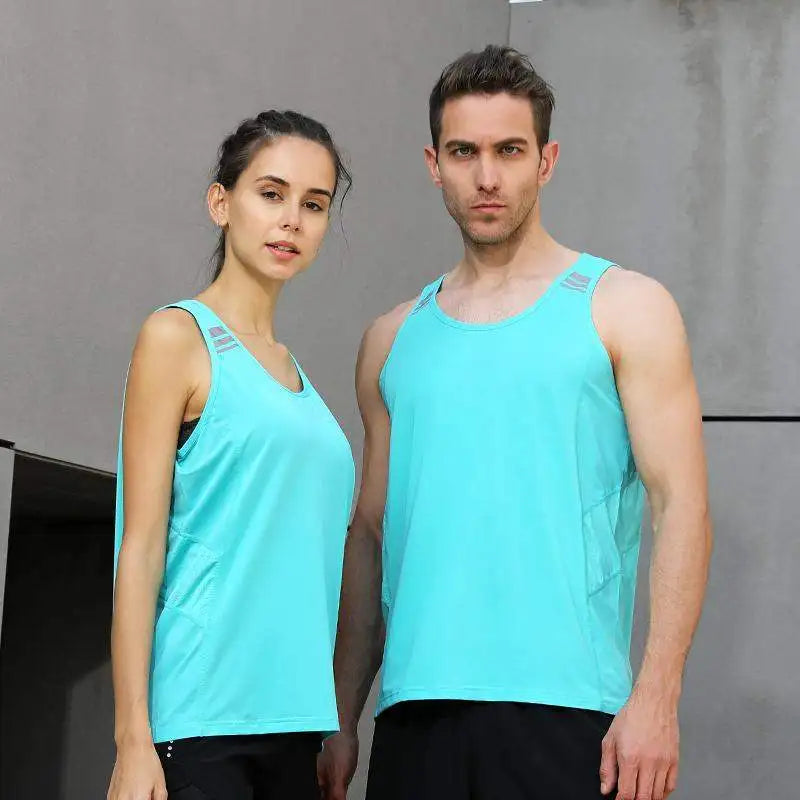 Universal Men women Running Vest Gym Sleeveless Shirt Summer Slim Tank Men Sport Vest Top New Workout Training Man Singlet