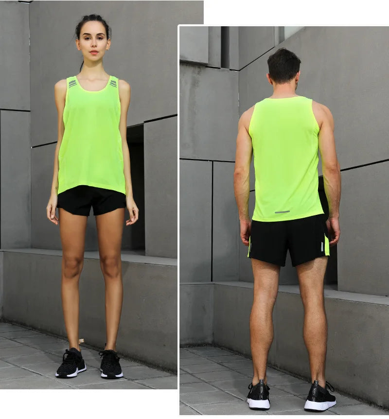 Universal Men women Running Vest Gym Sleeveless Shirt Summer Slim Tank Men Sport Vest Top New Workout Training Man Singlet