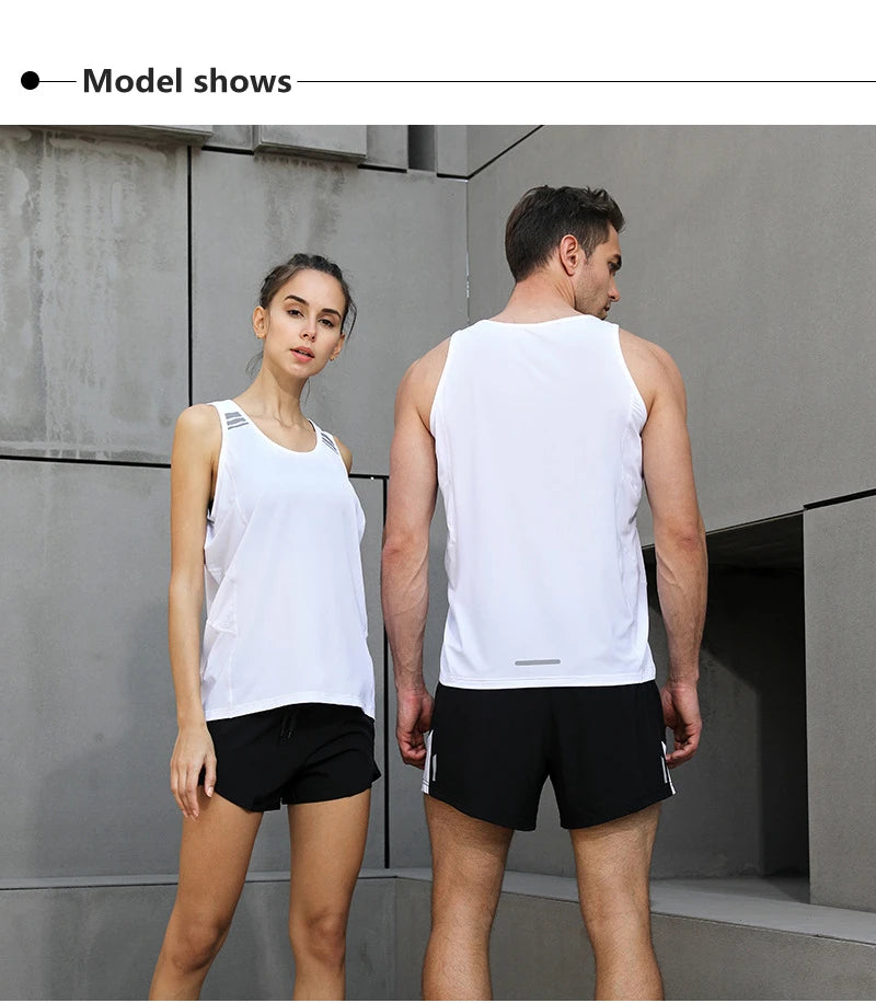 Universal Men women Running Vest Gym Sleeveless Shirt Summer Slim Tank Men Sport Vest Top New Workout Training Man Singlet