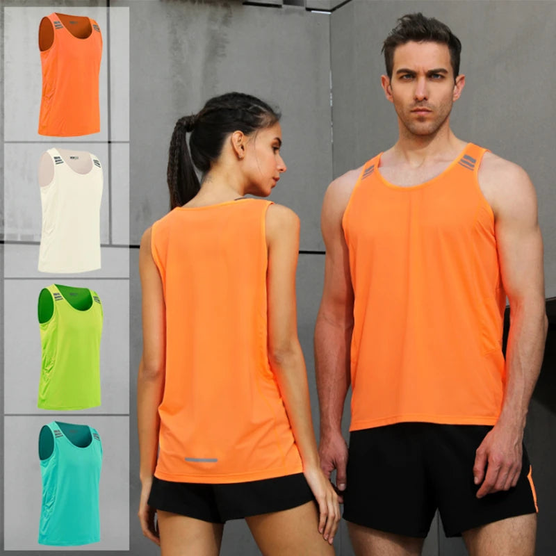 Universal Men women Running Vest Gym Sleeveless Shirt Summer Slim Tank Men Sport Vest Top New Workout Training Man Singlet