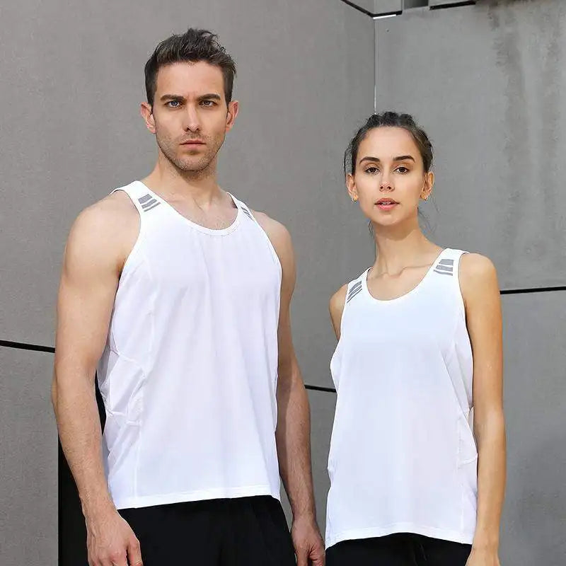 Universal Men women Running Vest Gym Sleeveless Shirt Summer Slim Tank Men Sport Vest Top New Workout Training Man Singlet