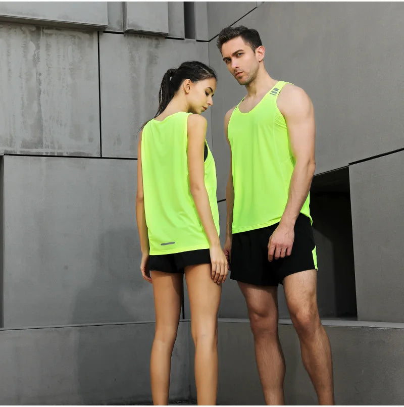 Universal Men women Running Vest Gym Sleeveless Shirt Summer Slim Tank Men Sport Vest Top New Workout Training Man Singlet