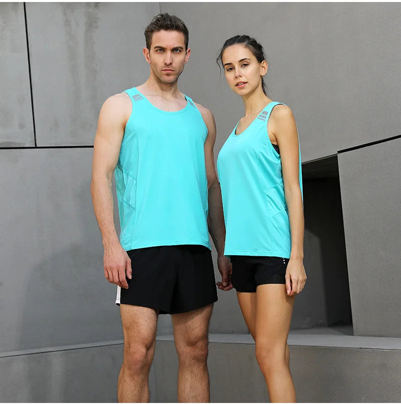 Universal Men women Running Vest Gym Sleeveless Shirt Summer Slim Tank Men Sport Vest Top New Workout Training Man Singlet