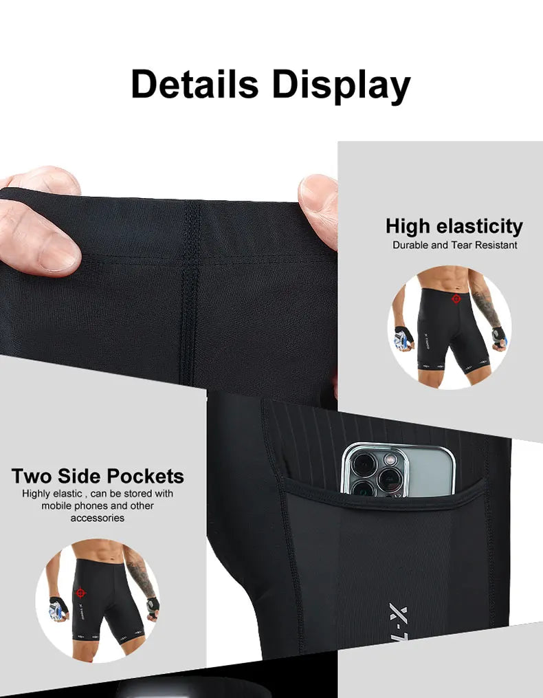 X-TIGER RideCore™ | Men's 5D Cycling Shorts