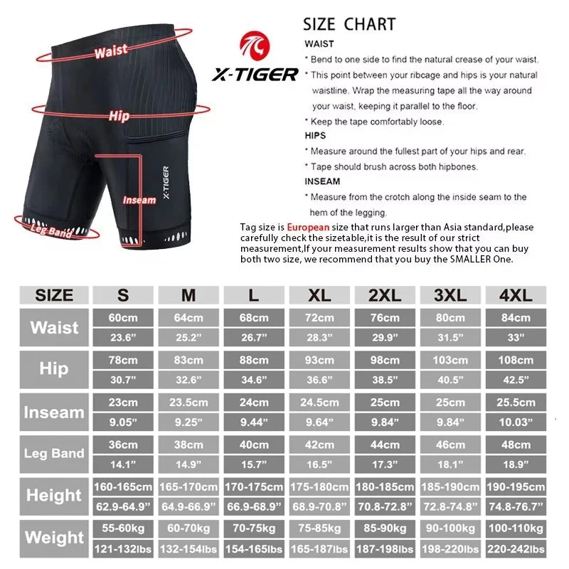 X-TIGER RideCore™ | Men's 5D Cycling Shorts