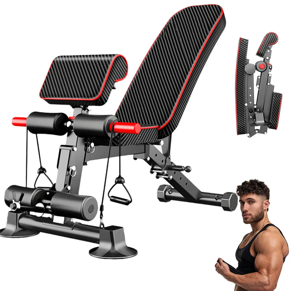 Foldable Bodybuilding Bench with 7 Adjustable Positions Multifunctional Loading 350kg,Dumbbell Bench for Home Training Fitness