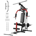 Multi-Functional Home Gym System – Strength Training Equipment with Cable Pulley – Full Body Workout Station Fitness Machine for Chest Press, Lat Pulldown, Leg Extension, Row, Butterfly, 2 Packages Delivery