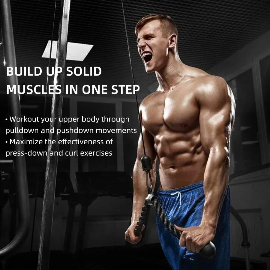 Tricep Rope Push Pull Down Cord For Bodybuilding Exercise Gym Workout for Home or Gym Use Fitness Exercise Body Equipment