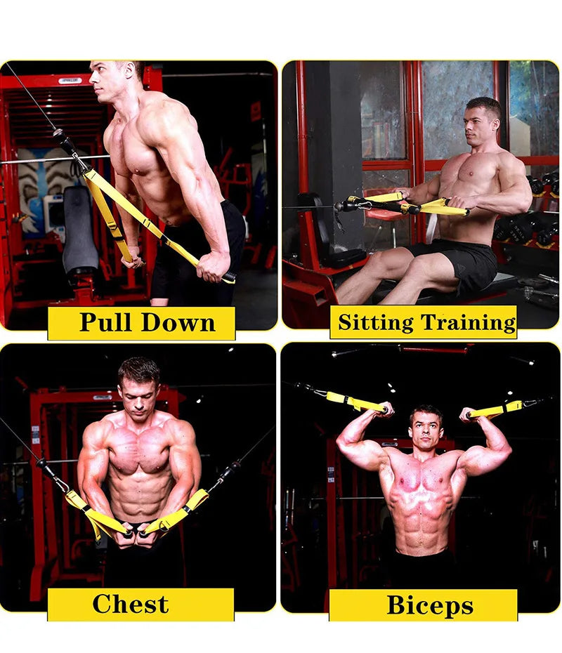 Tricep Rope Push Pull Down Cord For Bodybuilding Exercise Gym Workout for Home or Gym Use Fitness Exercise Body Equipment