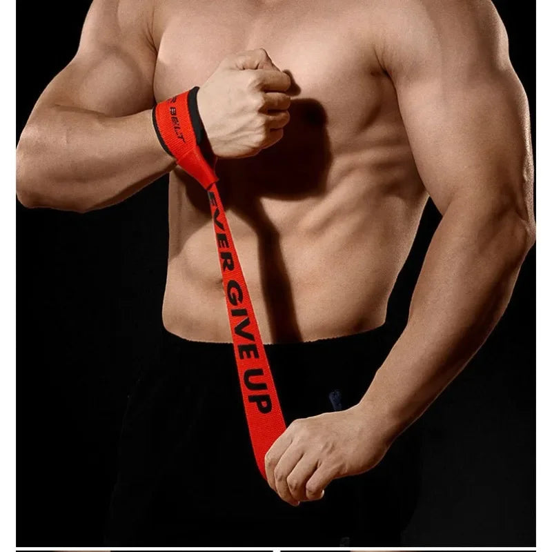 1 Pair Weight Lifting Strap Anti Slip Deadlift Strap Heavylifting Bodybuilding Powerlifting Wrist Support Booster Belt Grip Band