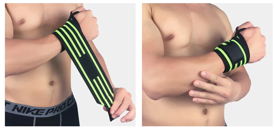 Weight Lifting Wristband Elastic Breathable Wrist Wraps Bandage Gym Fitness Weightlifting Powerlifting Wrist Brace Support Strap