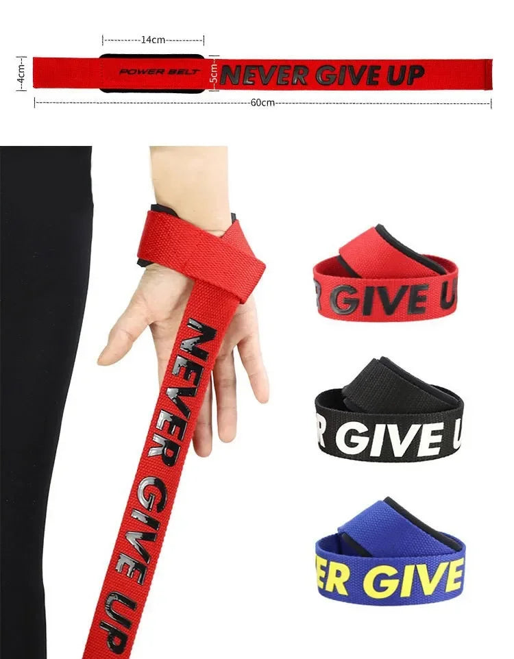 1 Pair Weight Lifting Strap Anti Slip Deadlift Strap Heavylifting Bodybuilding Powerlifting Wrist Support Booster Belt Grip Band