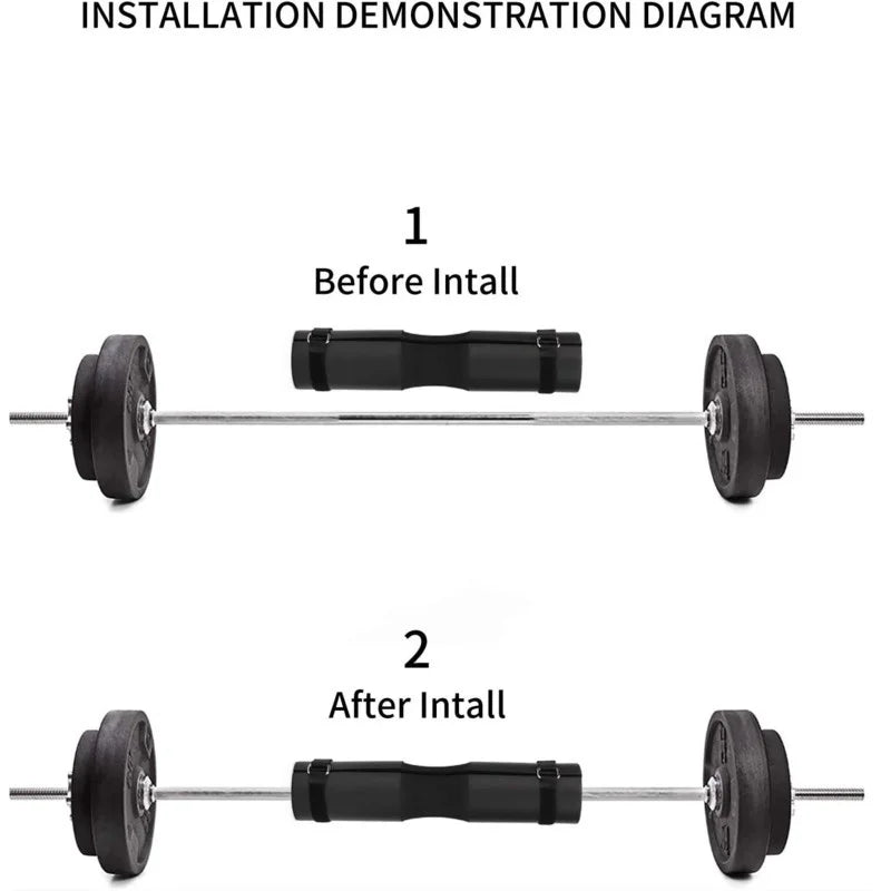Barbell Squat Shoulder Pad Thick Bar Pad Hip Trust Pillow Foam Protection Bar Bodybuilding Sponge for Dumbbells Hip Training