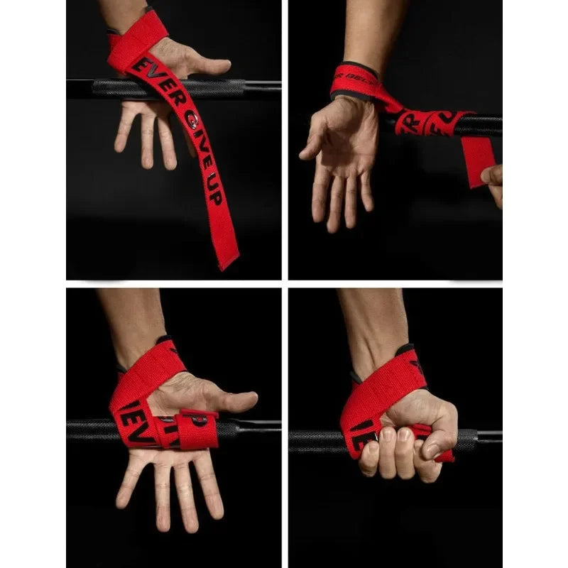 1 Pair Weight Lifting Strap Anti Slip Deadlift Strap Heavylifting Bodybuilding Powerlifting Wrist Support Booster Belt Grip Band