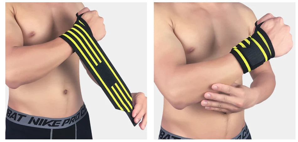 Weight Lifting Wristband Elastic Breathable Wrist Wraps Bandage Gym Fitness Weightlifting Powerlifting Wrist Brace Support Strap