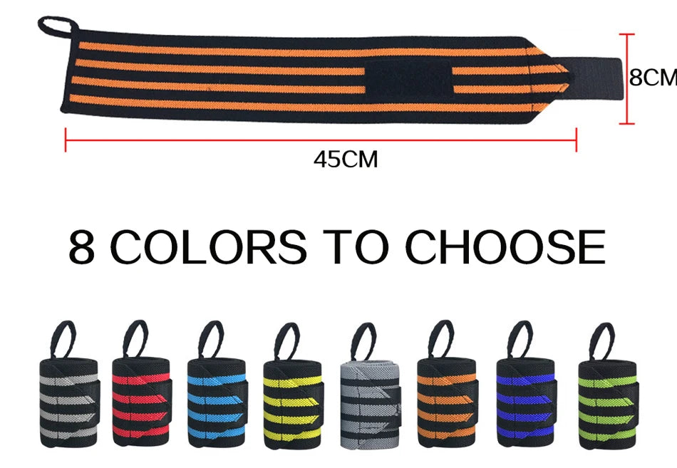 Weight Lifting Wristband Elastic Breathable Wrist Wraps Bandage Gym Fitness Weightlifting Powerlifting Wrist Brace Support Strap