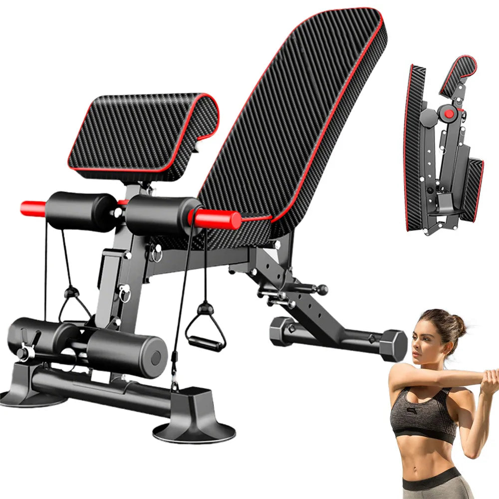 Foldable Bodybuilding Bench with 7 Adjustable Positions Multifunctional Loading 350kg,Dumbbell Bench for Home Training Fitness