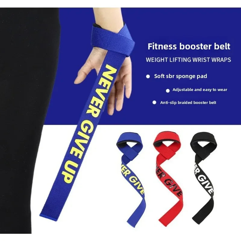 1 Pair Weight Lifting Strap Anti Slip Deadlift Strap Heavylifting Bodybuilding Powerlifting Wrist Support Booster Belt Grip Band