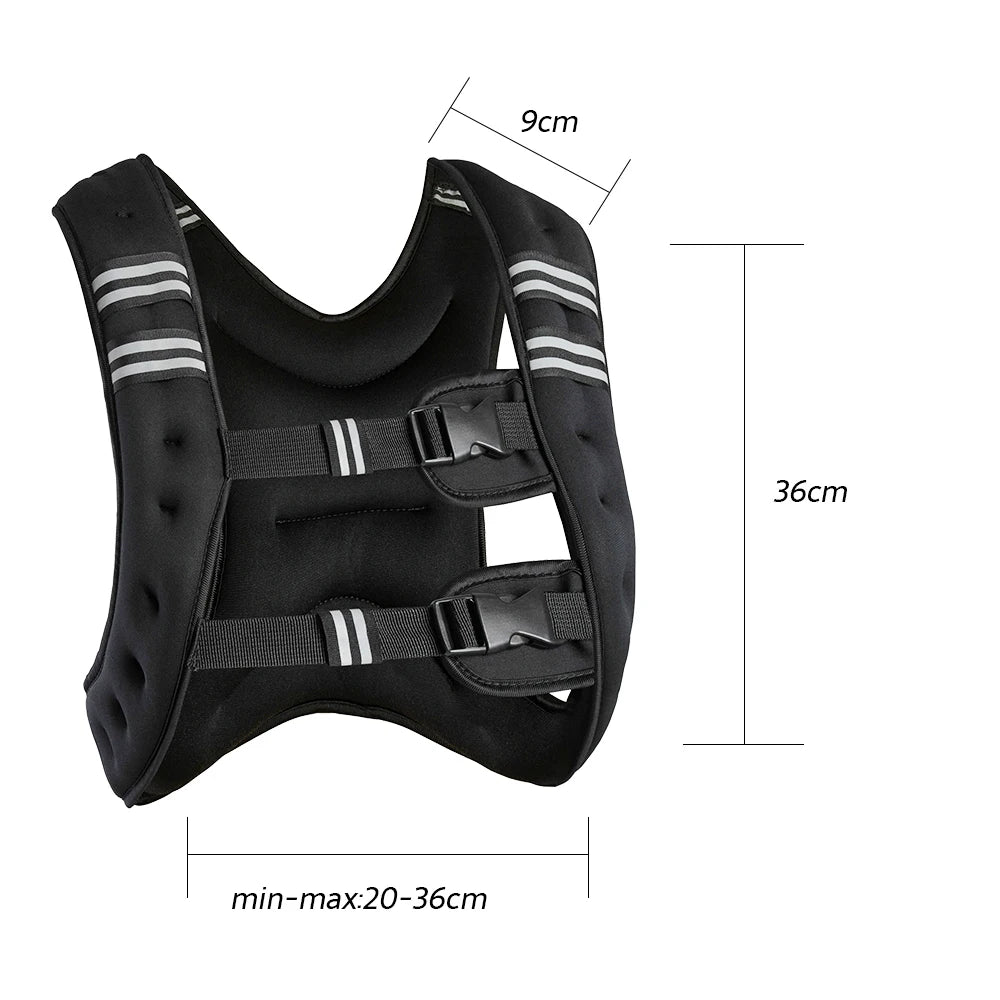 Weight vest 10 kg running vest weight men/women, training with weights training vest for fitness, strength training, running