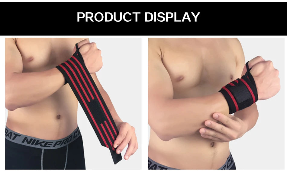 Weight Lifting Wristband Elastic Breathable Wrist Wraps Bandage Gym Fitness Weightlifting Powerlifting Wrist Brace Support Strap