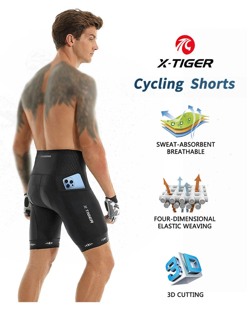 X-TIGER RideCore™ | Men's 5D Cycling Shorts