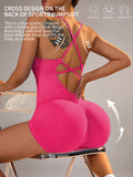One-Piece Yoga Jumpsuit Skinny Short Sportswear Woman Gym Clothing Workout Clothes Fitness Stretch Bodysuit For Women tracksuit