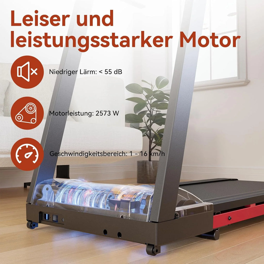 Clearance Promotion 3.5HP Foldable Incline Home Treadmill Walkingpad with Handle Bar Holder 350LBS LCD Screen App Data Monitor