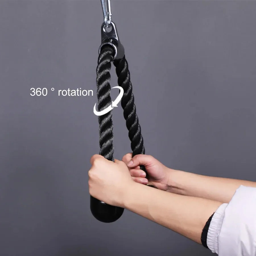Tricep Rope Push Pull Down Cord For Bodybuilding Exercise Gym Workout for Home or Gym Use Fitness Exercise Body Equipment