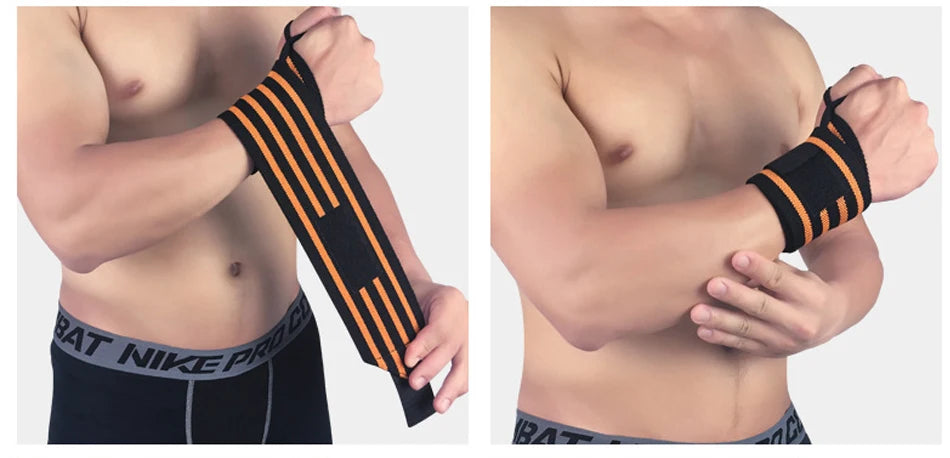 Weight Lifting Wristband Elastic Breathable Wrist Wraps Bandage Gym Fitness Weightlifting Powerlifting Wrist Brace Support Strap