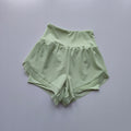 Summer Women's High-Waisted Sports Shorts Mesh Breathable Double-Layer Quick-Dry Gym Fitness Running Cycling Yoga Shorts