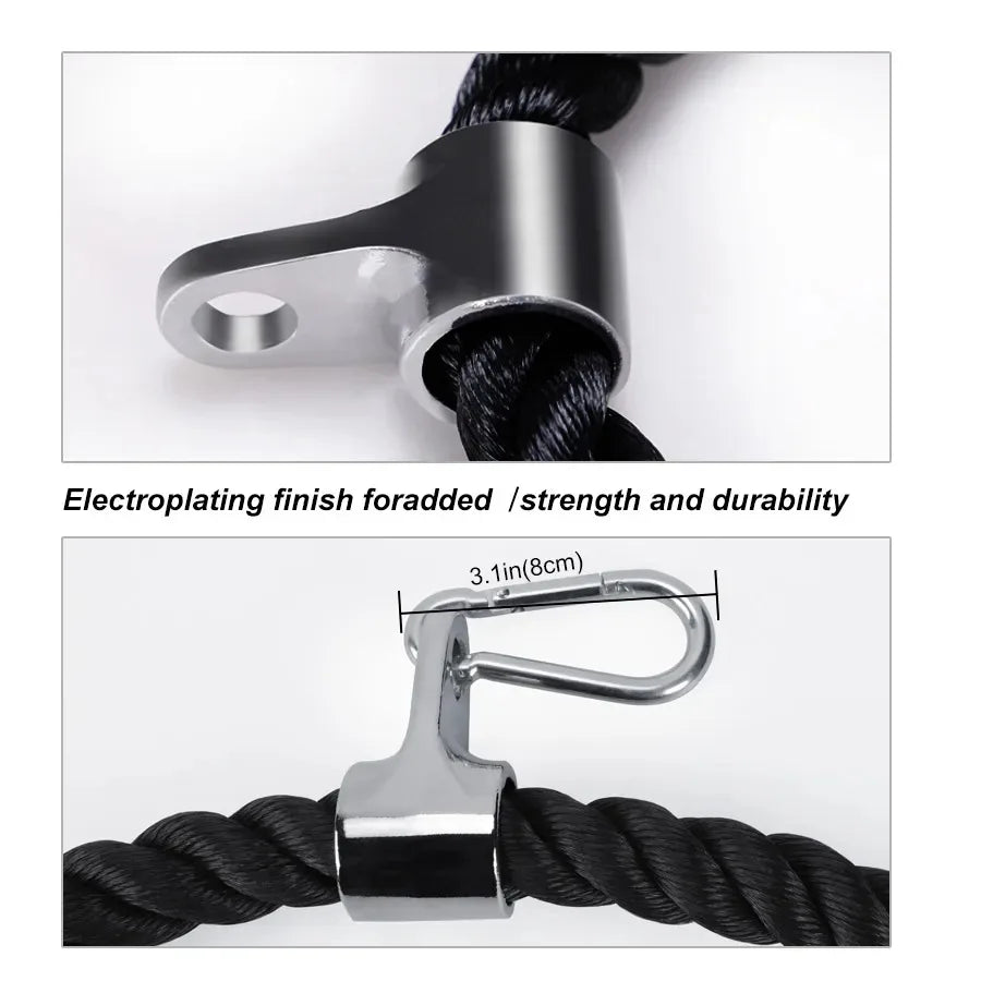 Tricep Rope Push Pull Down Cord For Bodybuilding Exercise Gym Workout for Home or Gym Use Fitness Exercise Body Equipment