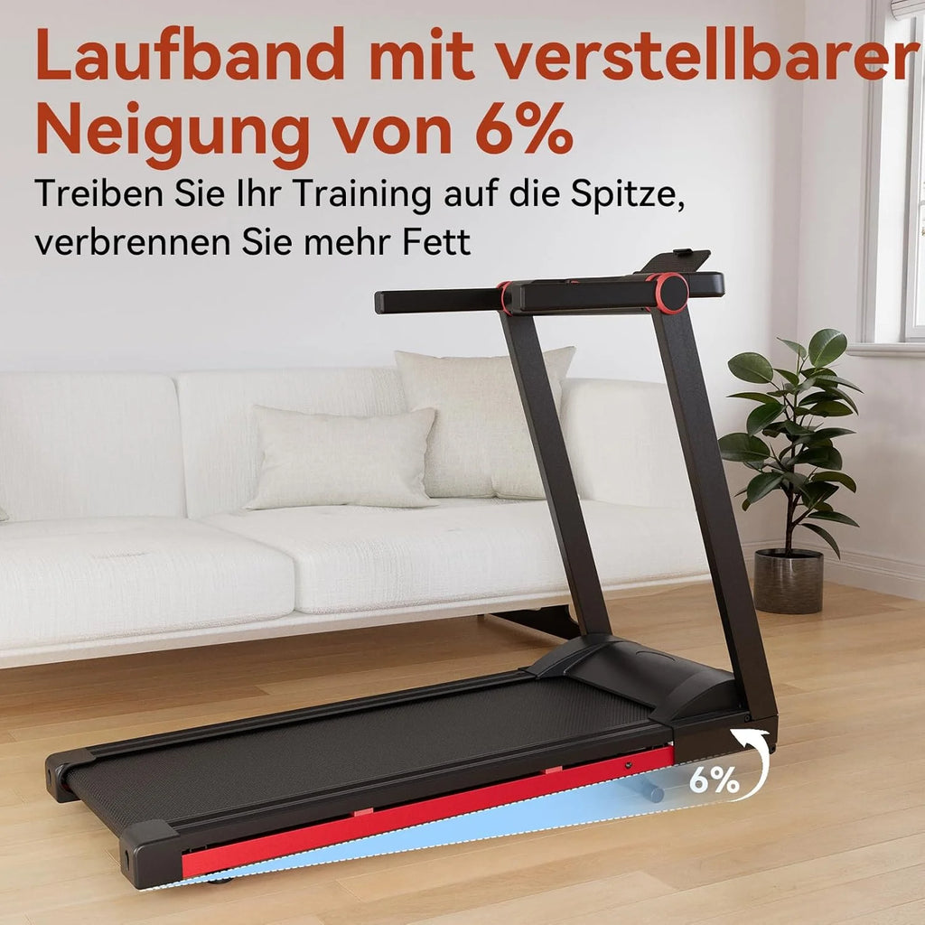 Clearance Promotion 3.5HP Foldable Incline Home Treadmill Walkingpad with Handle Bar Holder 350LBS LCD Screen App Data Monitor