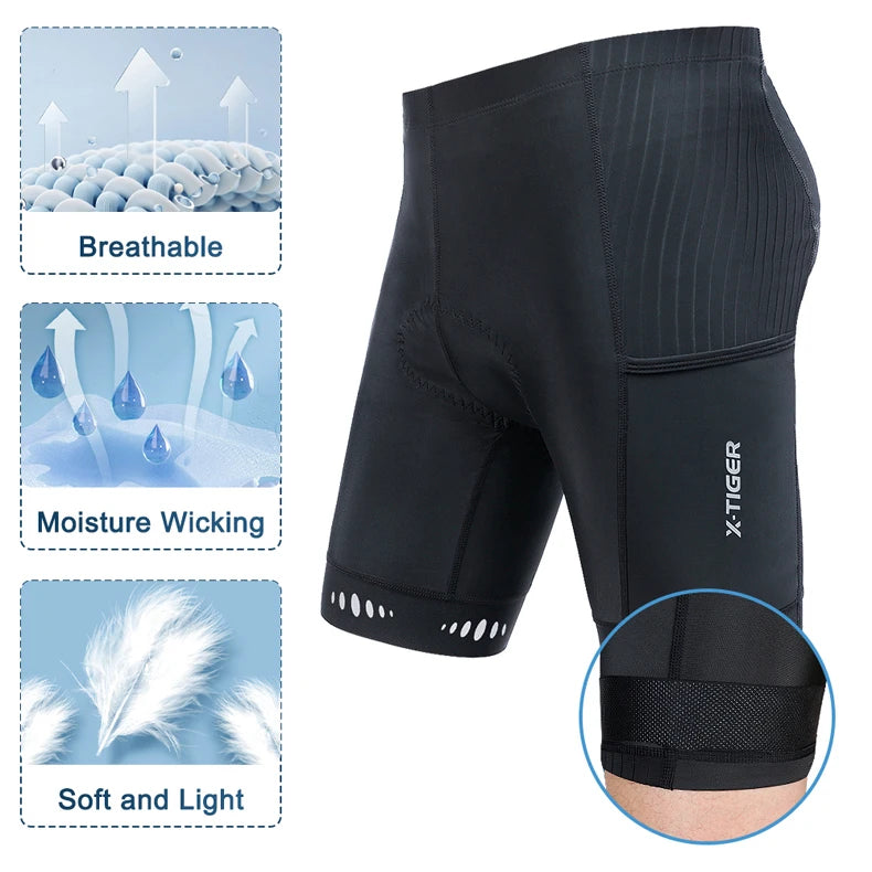 X-TIGER RideCore™ | Men's 5D Cycling Shorts
