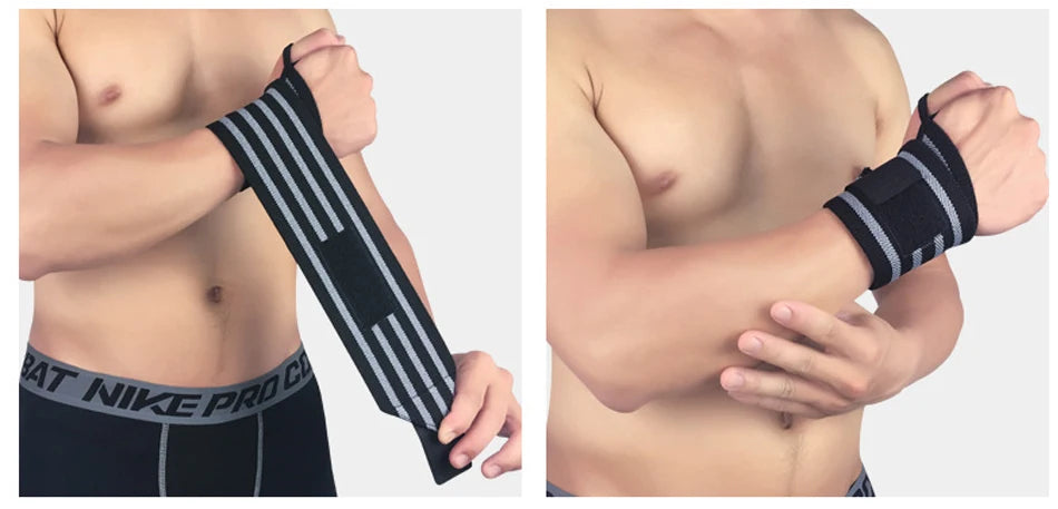 Weight Lifting Wristband Elastic Breathable Wrist Wraps Bandage Gym Fitness Weightlifting Powerlifting Wrist Brace Support Strap